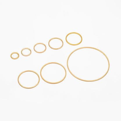 10pcs Gold/ Silver/ Rose Gold Circle Link Charms 10/ 12/ 18/ 20/ 25/ 30/ 35/50mm, Ring Loops, Geometric Hoop Circle Pendants (GB-232)