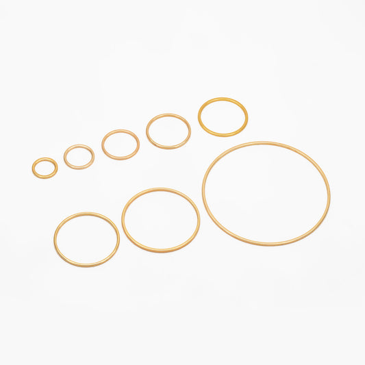 10pcs Gold/ Silver/ Rose Gold Circle Link Charms 10/ 12/ 18/ 20/ 25/ 30/ 35/50mm, Ring Loops, Geometric Hoop Circle Pendants (GB-232)