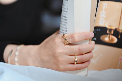 4pcs Gold Glasses Ring, Everyday Ring, Fashion Rings, Adjustable Ring, Minimalist Ring (#GB-4054)