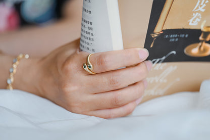 4pcs CZ Pave Gold Snake Adjustable Ring, Ring Findings (#GB-2467)