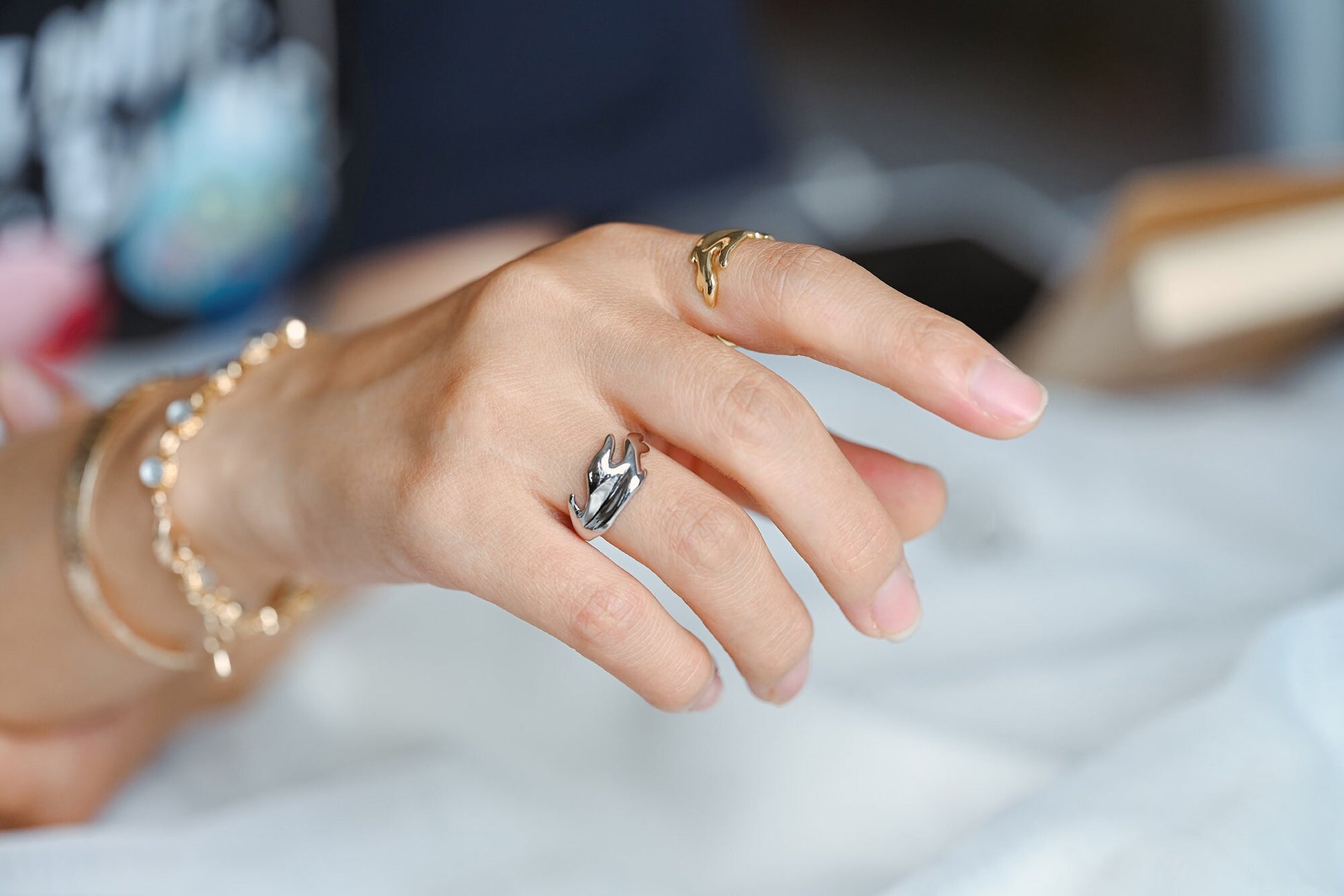 4pcs Gold Finger Ring, Everyday Ring, Modern Style Ring, Fashion Rings, minimalist ring (#GB-2670)