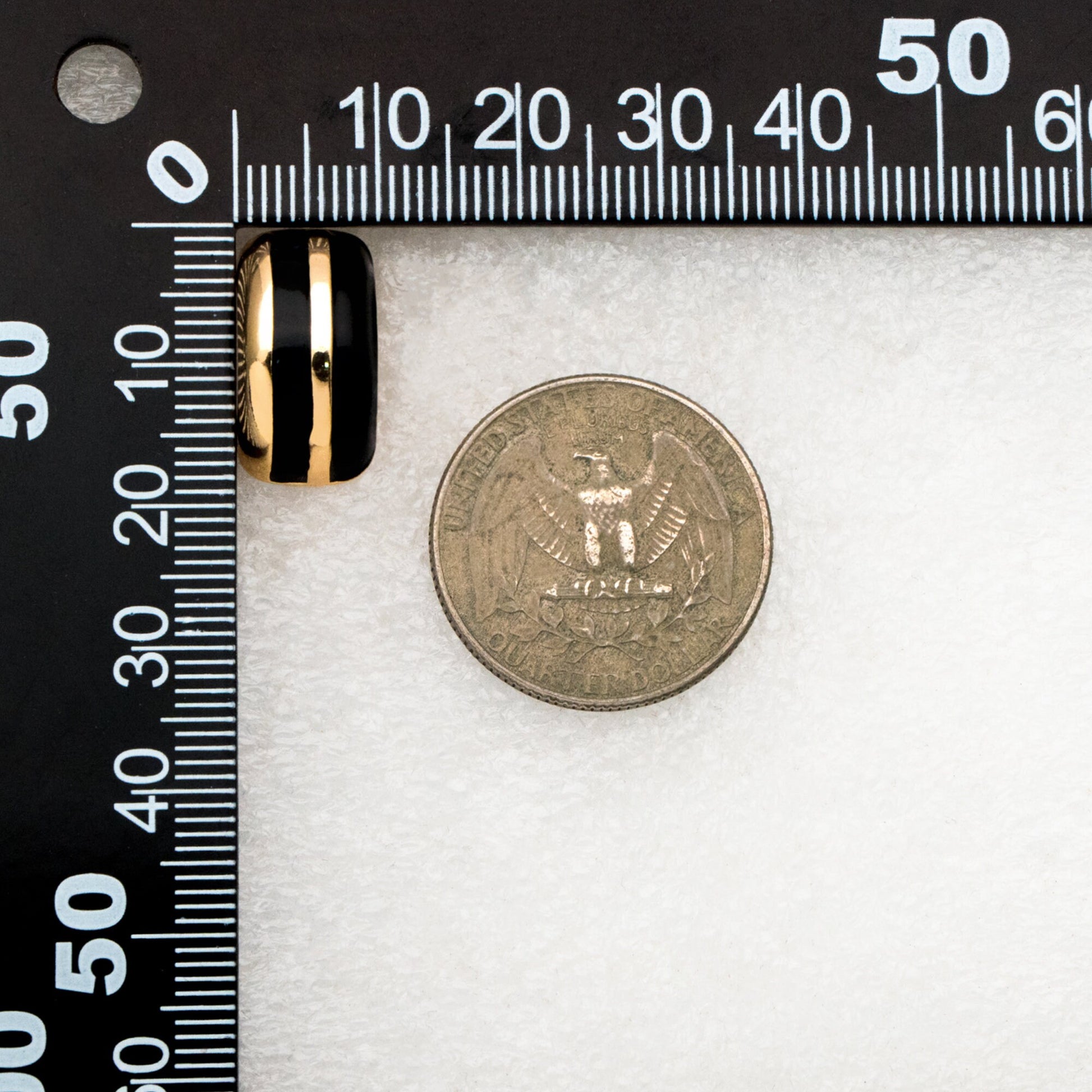 4pcs White/ Black Enamel Stud Earrings, 18K Gold plated Brass, Minimalist C Shaped Earrings (GB-4433)