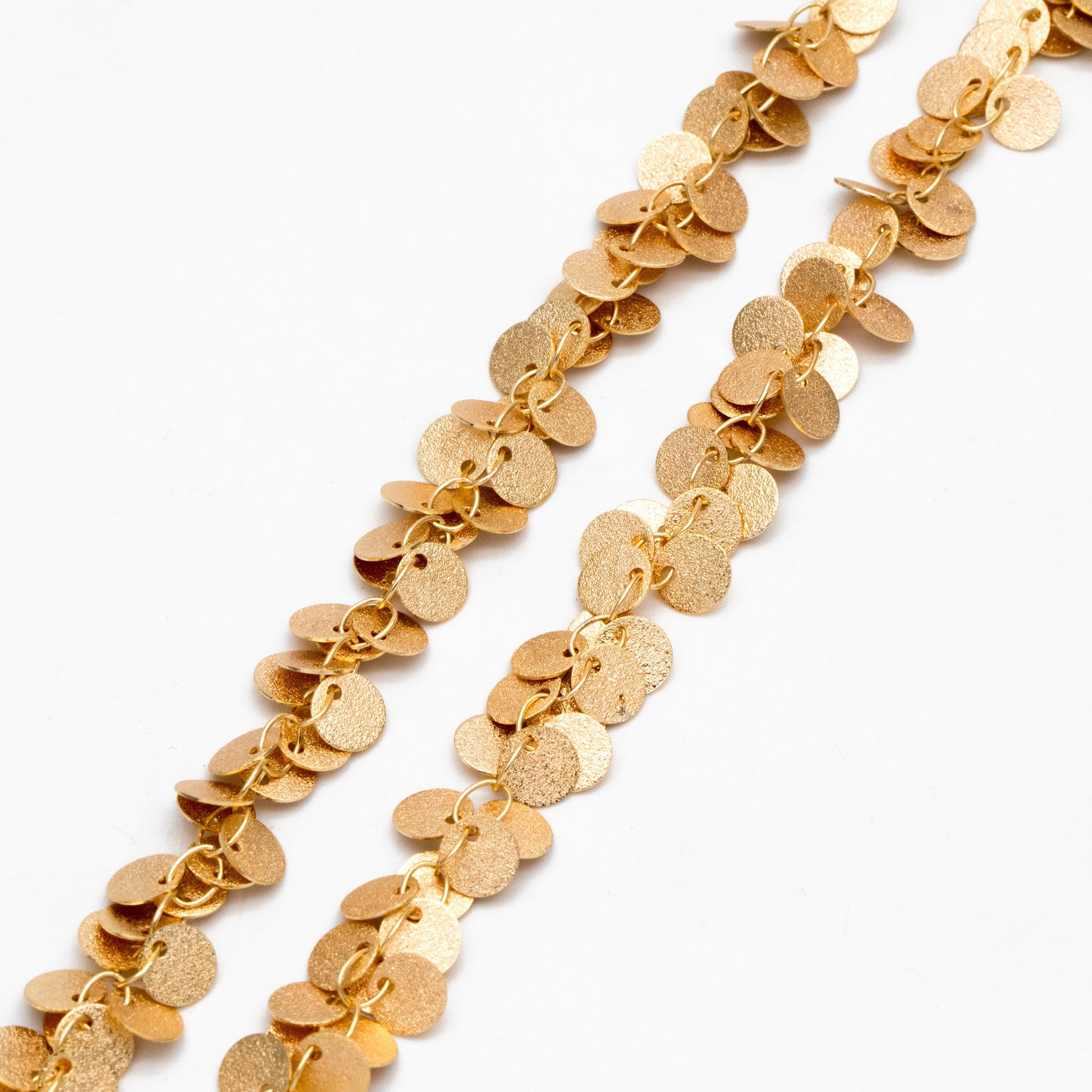 Gold/ Silver tone Round Disc Chains 6mm, Disk Coin Geometric Chain (#LK-212)/ 1 Meter=3.3 feet