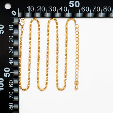Gold/ Silver Tone Flat Curb Chain, Finished Bracelet/ Anklet/ Necklace with Adjustable Extender, Ready to Wear (#LK-328)