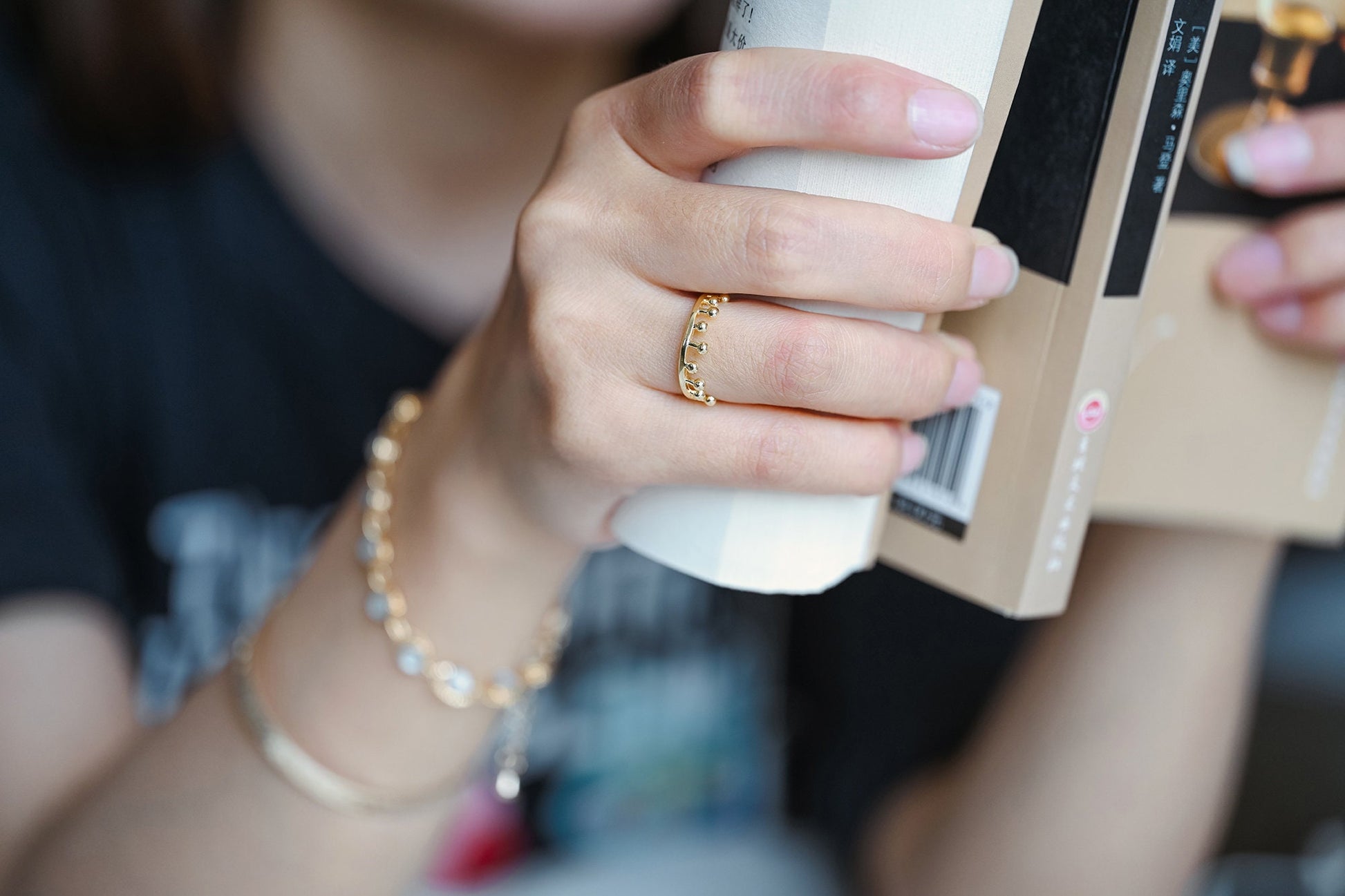 4pcs Gold Crown Ring, Adjustable Rings, King Ring, Everyday Ring, Queen Ring, Modern Style Ring, Fashion Rings (#GB-2808)