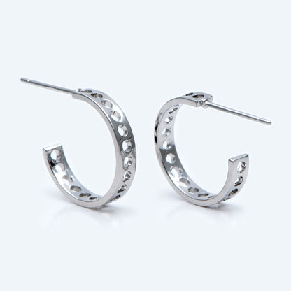 10pcs Gold plated Brass Earring Posts 16/26mm, Geometric Circle Stud Earring with Multi Holes (GB-524)
