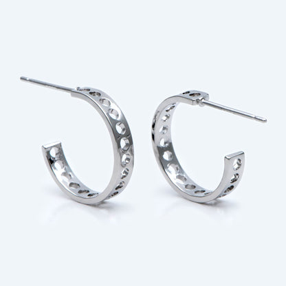 10pcs Gold plated Brass Earring Posts 16/26mm, Geometric Circle Stud Earring with Multi Holes (GB-524)