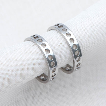 10pcs Gold plated Brass Earring Posts 16/26mm, Geometric Circle Stud Earring with Multi Holes (GB-524)