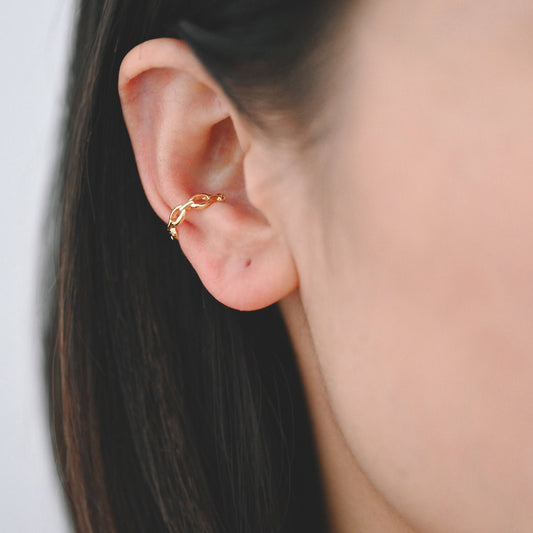 10pcs Gold Ear Cuff, Cartilage Ear Cuff, Gold Plated Ear Cuff, Chain Ear Cuff, Cartilage Earrings (GB-2826-K)