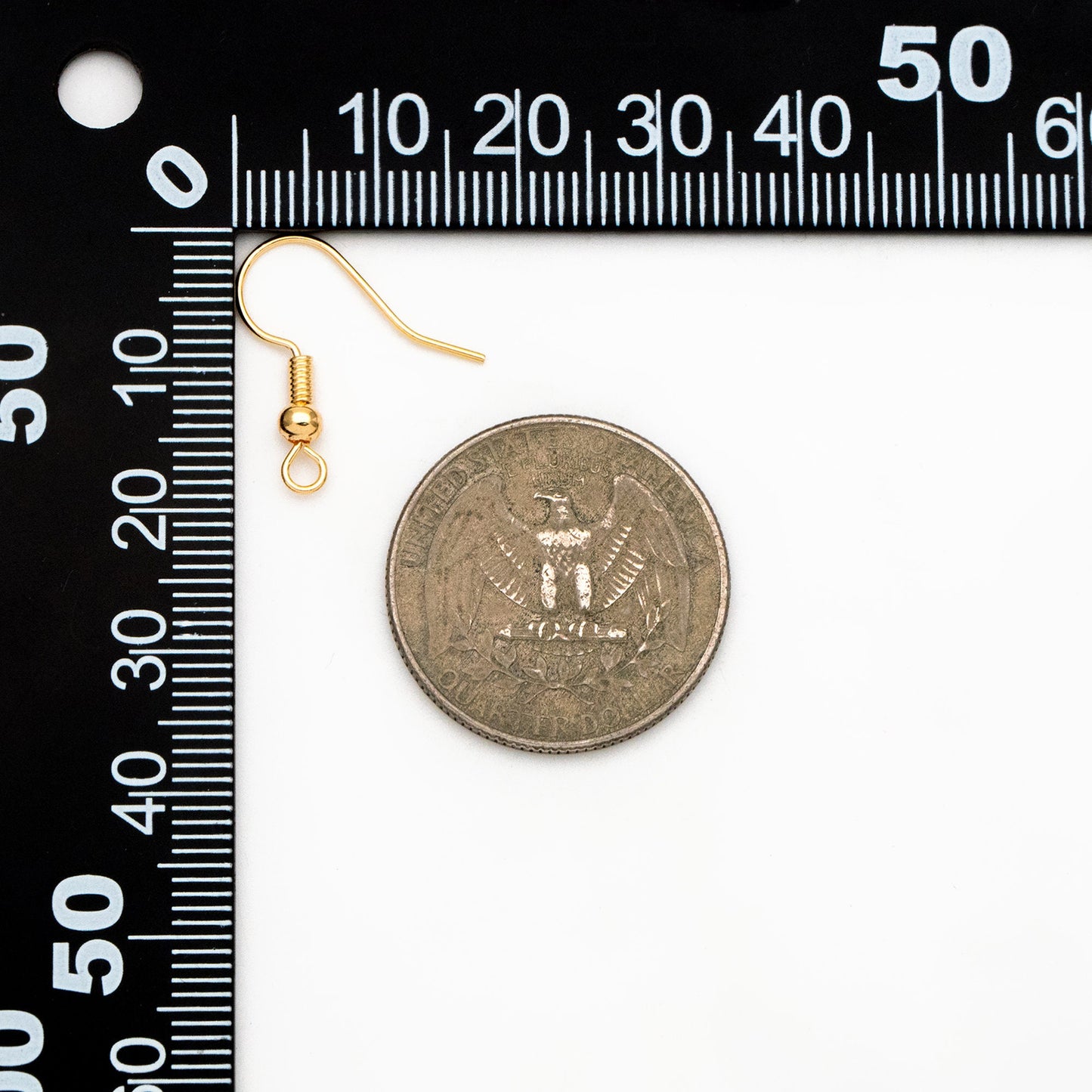 20pcs Gold/ Silver Earring Hooks, Real Gold/ Rhodium Plated Brass Earwire, Wholesale Ear Hooks (GB-025-A)