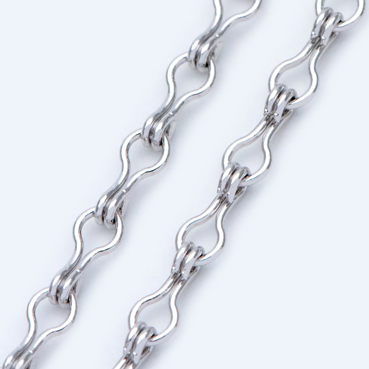 Gold/ Silver tone Link Chains 3.5mm, Real 18K Gold/ Rhodium plated Brass, Quality Specialty Chain Wholesale (#LK-231)/ 1 Meter=3.3 ft