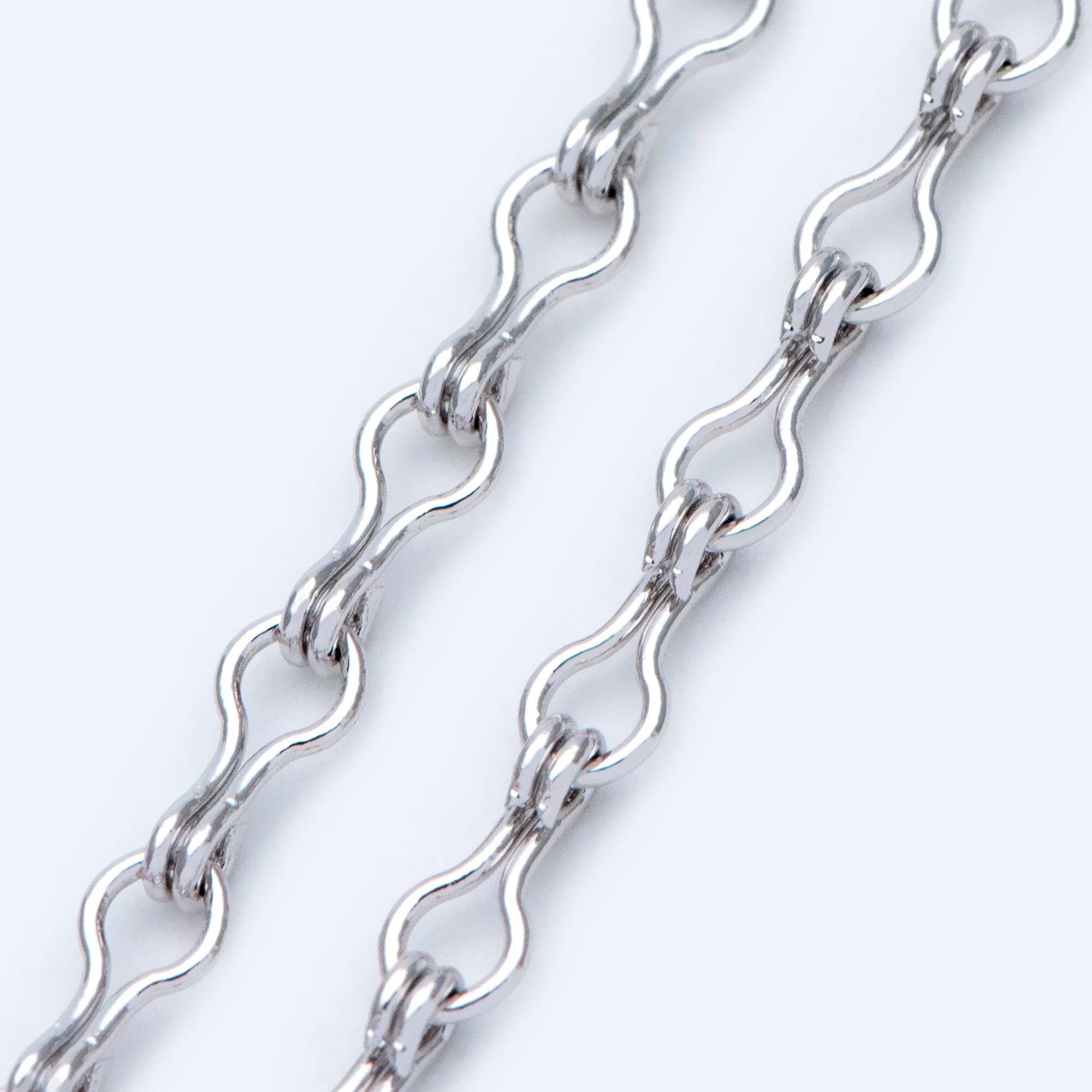 Gold/ Silver tone Link Chains 3.5mm, Real 18K Gold/ Rhodium plated Brass, Quality Specialty Chain Wholesale (#LK-231)/ 1 Meter=3.3 ft