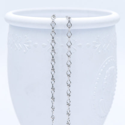 Gold/ Silver tone Link Chains 3.5mm, Real 18K Gold/ Rhodium plated Brass, Quality Specialty Chain Wholesale (#LK-231)/ 1 Meter=3.3 ft