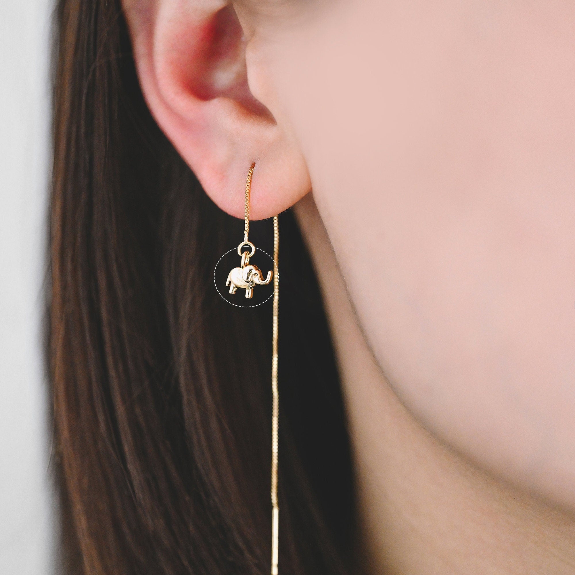 10pcs Gold Elephant Charm Pendant 8x8mm, Earring Findings, Jewelry Making, Diy Material, Jewelry Supplies (GB-3684)