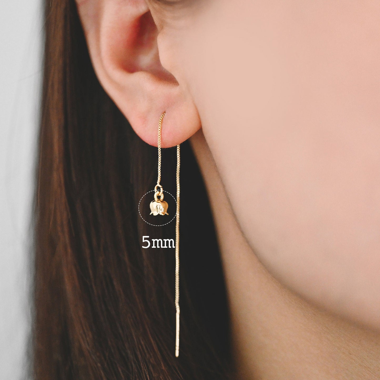 10pcs Gold Flower Charms, 18K Real Gold plated Brass, Lily Of The Valley, Flower Bead Cap (GB-3799)