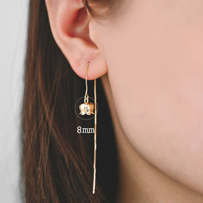 10pcs Gold Flower Charms, 18K Real Gold plated Brass, Lily Of The Valley, Flower Bead Cap (GB-3799)