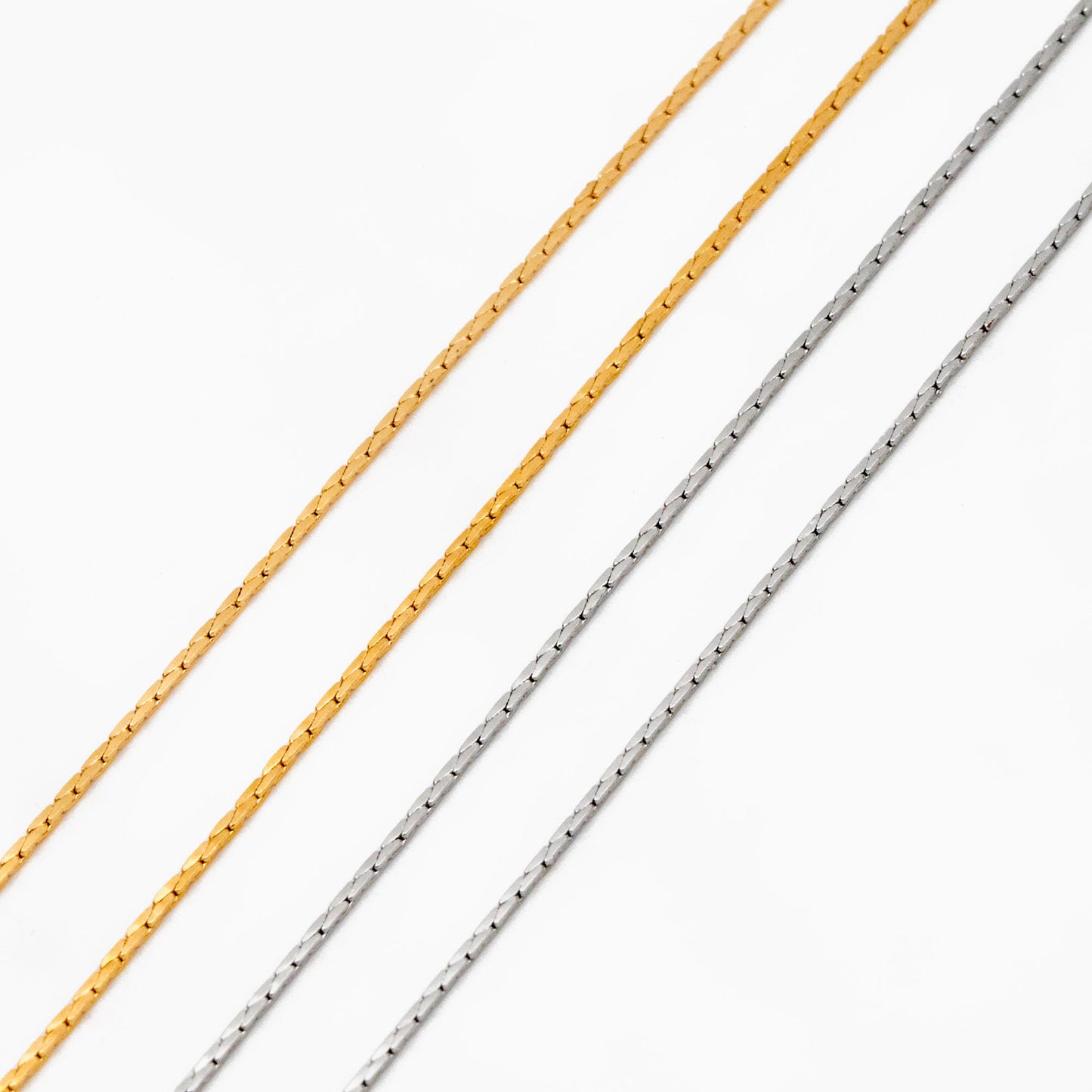 Dainty Tiny Gold/ Silver plated Brass Chains 0.7mm Thin (#LK-148)/ 1 Meter=3.3 ft