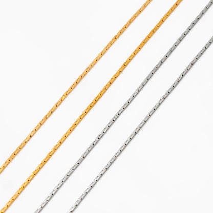 Dainty Tiny Gold/ Silver plated Brass Chains 0.7mm Thin (#LK-148)/ 1 Meter=3.3 ft