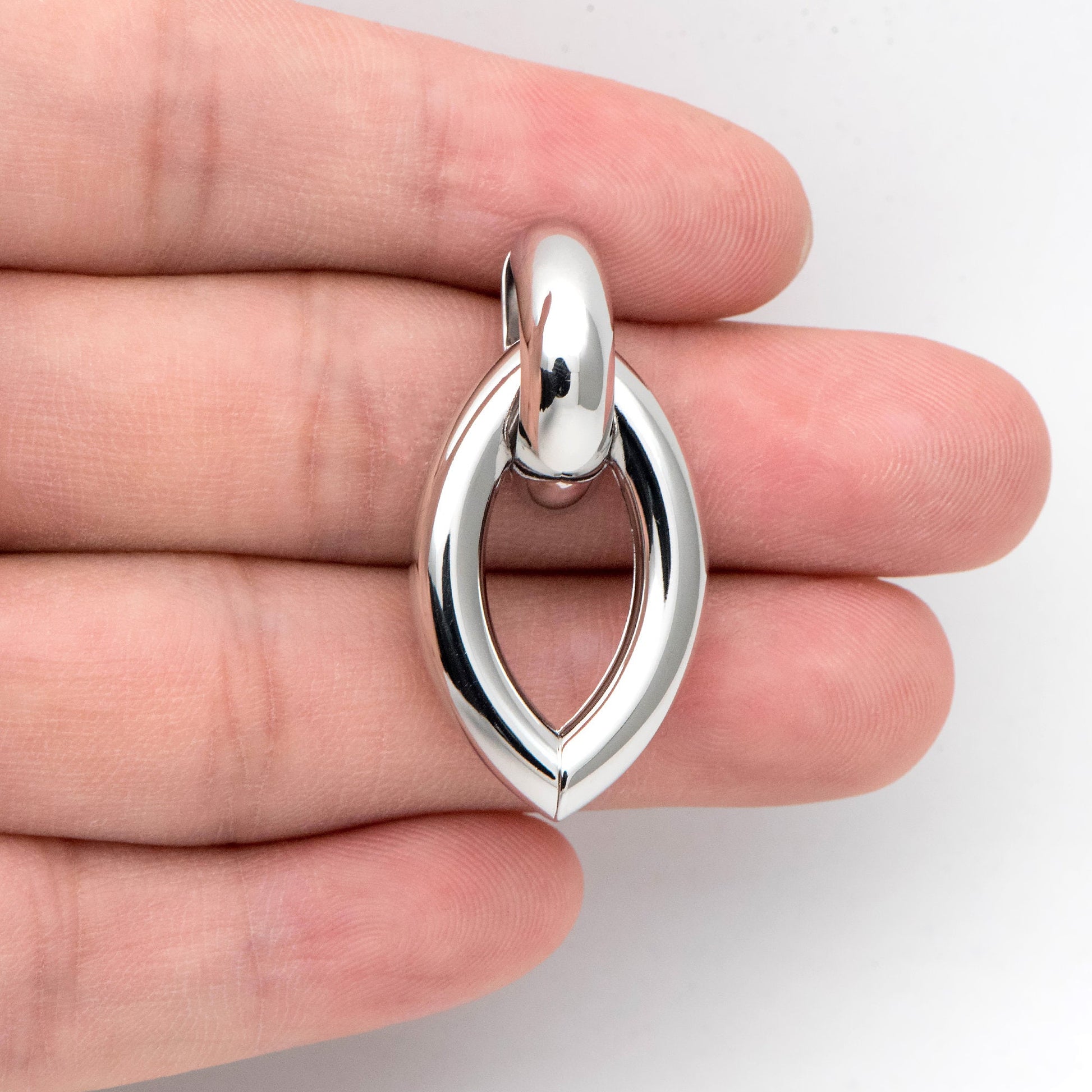 4pcs Gold/ Silver Tone Thick Tube Hoops, Marquise Earrings, Hollow Hoop Earrings, Chunky Hoops, Light Hoops (GB-2212)