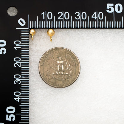 20pcs Gold/ Silver Ball Stud Earring with Ring/Loop, Gold/ Rhodium plated Brass Ear Posts, 4/ 5mm Ball Size (GB-533)