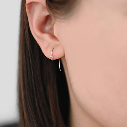 10pcs Sterling Silver Earring Hooks, Gold/ Rhodium/ Rose Gold plated .925 Silver, Earwires with Ball 20x10mm (CY-005)