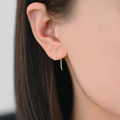 10pcs Sterling Silver Earring Hooks, Gold/ Rhodium/ Rose Gold plated .925 Silver, Earwires with Ball 20x10mm (CY-005)