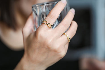 4pcs Gold Glasses Ring, Everyday Ring, Fashion Rings, Adjustable Ring, Minimalist Ring (#JZ-020-E)