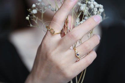 4pcs Gold Glasses Ring, Everyday Ring, Fashion Rings, Adjustable Ring, Minimalist Ring (#GB-4054)