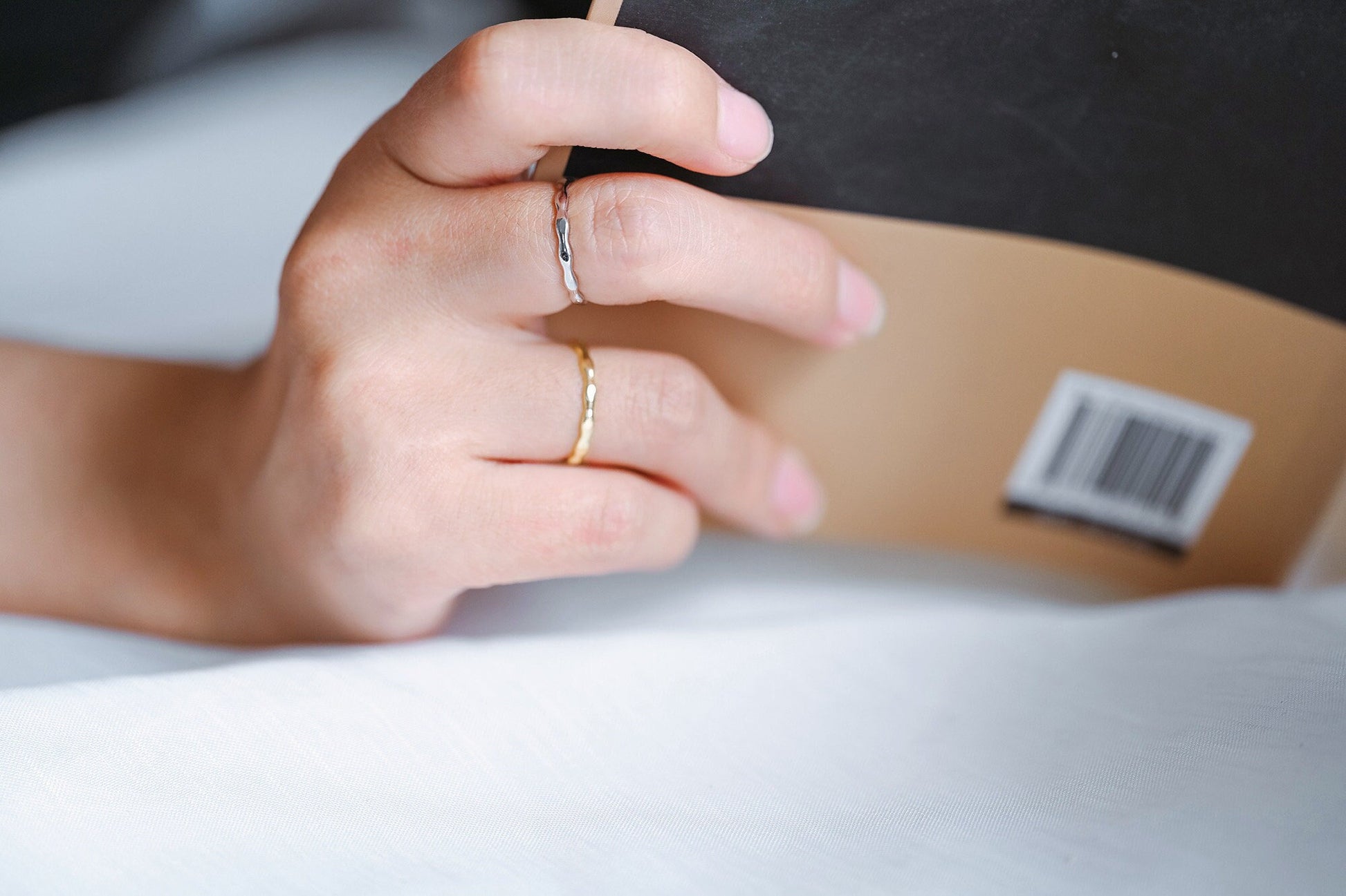 4pcs Gold/ Silver Wave Ring, Finger Ring, Everyday Ring, Modern Style Ring, Fashion Rings, Dainty Rings (#JZ-018-C)