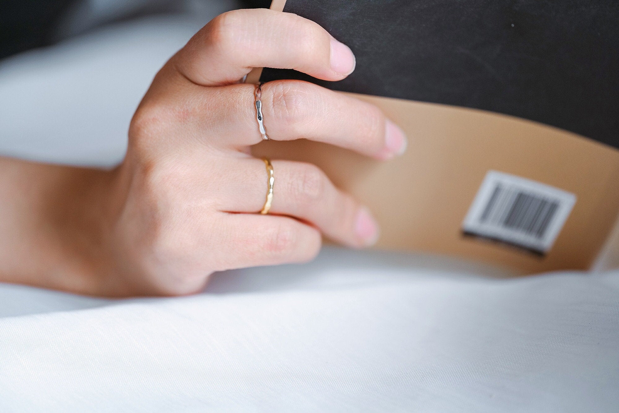 4pcs Gold/ Silver Wave Ring, Finger Ring, Everyday Ring, Modern Style Ring, Fashion Rings, Dainty Rings (#JZ-018-C)