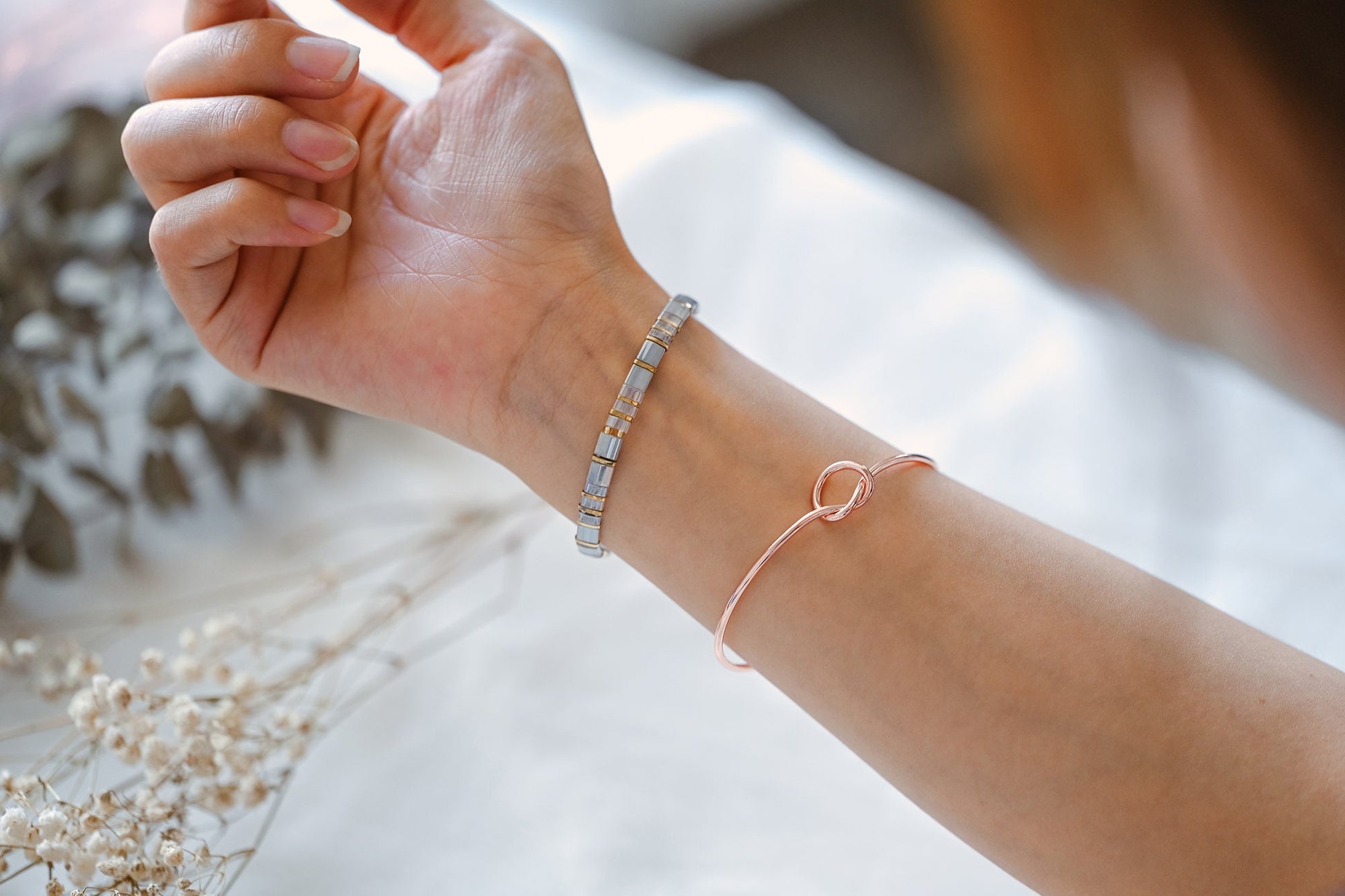 4pcs Adjustable Bangle Bracelets, Gold/ Silver/ Rose Gold, Brass Expandable Charm Bangle Wire, Color Not Easily Tarnish (#GB-397)