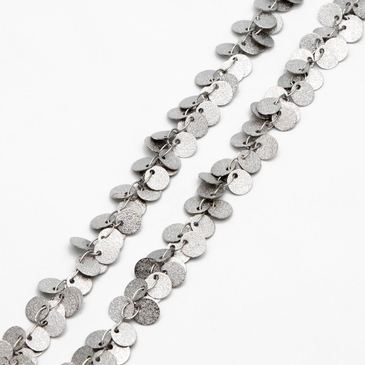 Gold/ Silver tone Round Disc Chains 6mm, Disk Coin Geometric Chain (#LK-212)/ 1 Meter=3.3 feet