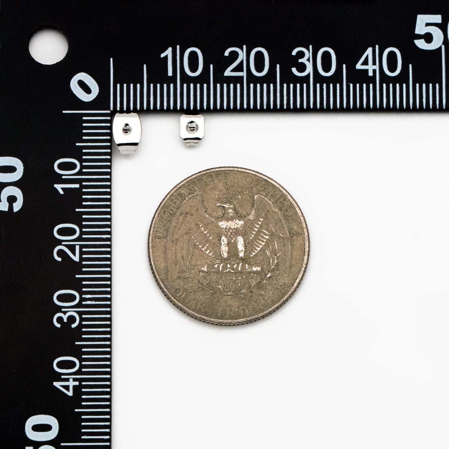 20pcs Silver Ear Nuts, Earring Back Stoppers 5mm/ 7mm, Rhodium plated Brass Jewelry Findings Wholesale (#GB-237)