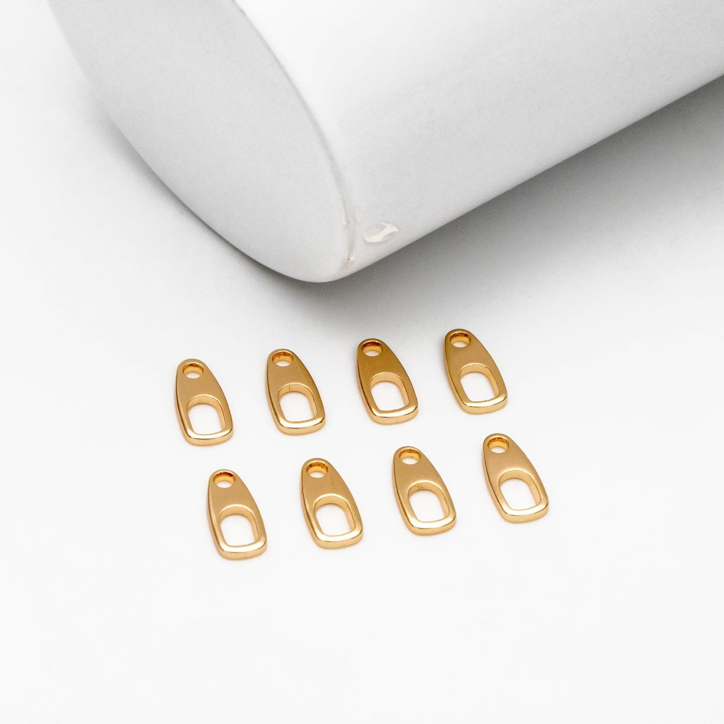 20pcs Gold/ Silver Tone Soda Tab Connectors for Necklace, Gold/ Rhodium plated Brass, Necklace Jewelry Making Supplies (GB-4472)