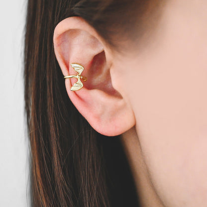 10pcs Gold/ Silver Bat Ear Cuff, Cartilage Ear Cuff, Gold/ Rhodium Plated Brass Ear Cuff, Cartilage Earrings (GB-3570)