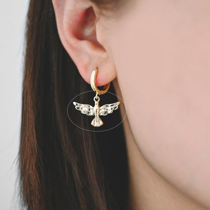 10pcs Gold Eagle Charm, Real Gold plated Brass Bird Pendant, Earring Charm (GB-2691-D)