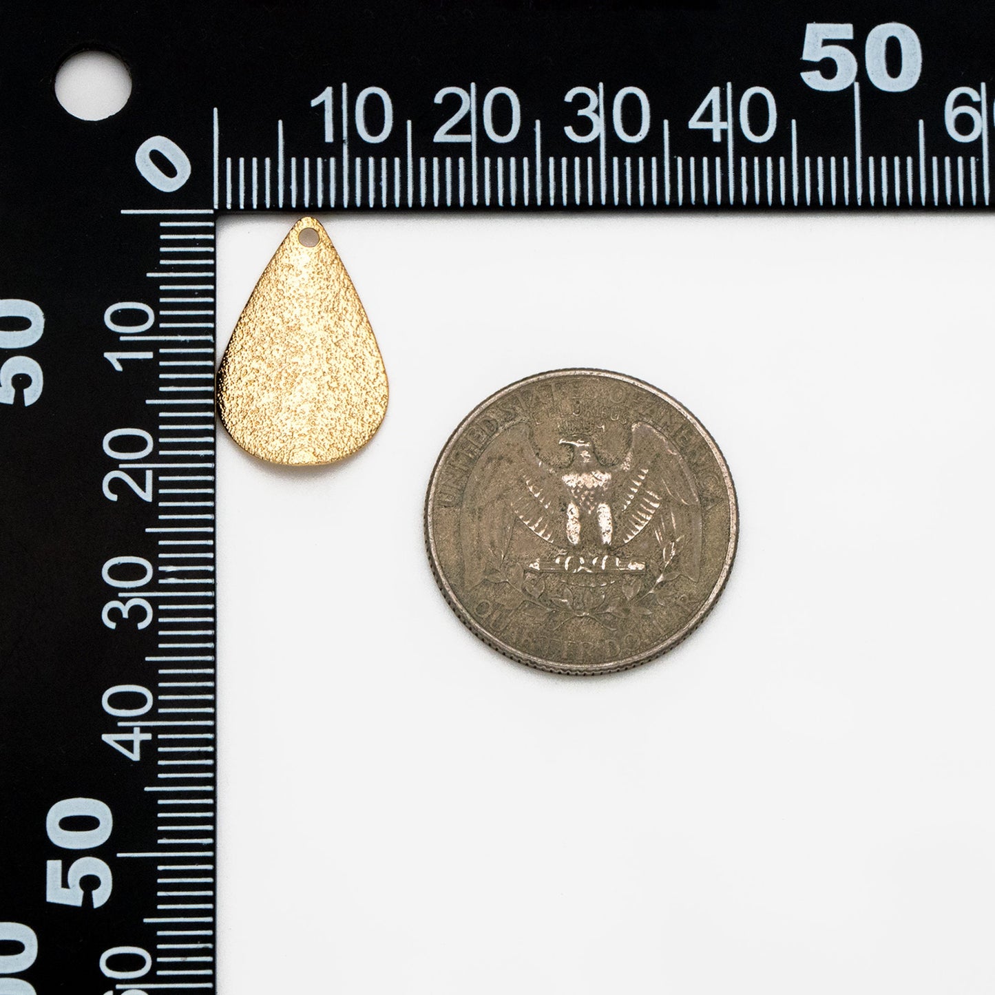 10pcs Gold plated Brass Teardrop Leaf Charm Pendants 20mm (GB-265-I)