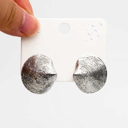 4pcs Gold/ Silver Tone Shell Earrings 25x23mm, Modern Style Earrings, Fashion Earrings,Beach Jewelry (GB-4475)