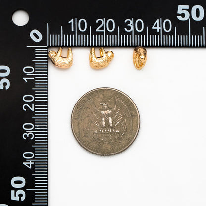 10pcs Gold/ Silver 3D Sloth Charm, 18K Real Gold/ Rhodium plated Brass, Bracelet Charms, Jewelry Making Diy Material Supplies (GB-4492)