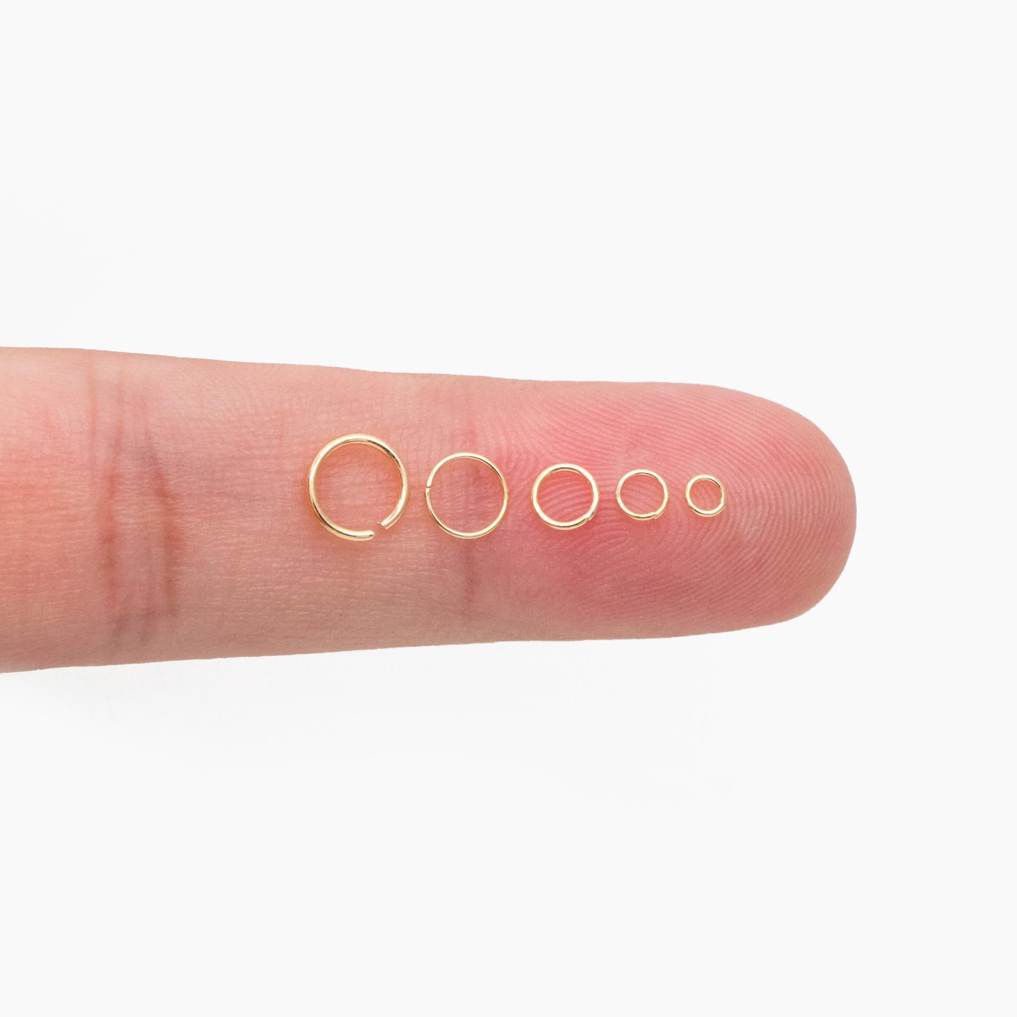 200pcs Gold plated 304 Stainless Steel Open Jump Rings, 2.5/ 3/ 5mm by 0.4mm (26 Gauge) Tiny Loops, Connect Thin Chains (#GB-155)