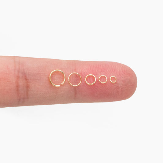 200pcs Gold plated 304 Stainless Steel Open Jump Rings, 2.5/ 3/ 5mm by 0.4mm (26 Gauge) Tiny Loops, Connect Thin Chains (#GB-155)