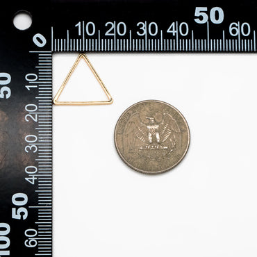 10pcs Gold/ Silver Tone Triangle Link Charms, Side Length 20mm, Gold/ Rhodium plated Brass Geometric Connector Pendants (GB-294)