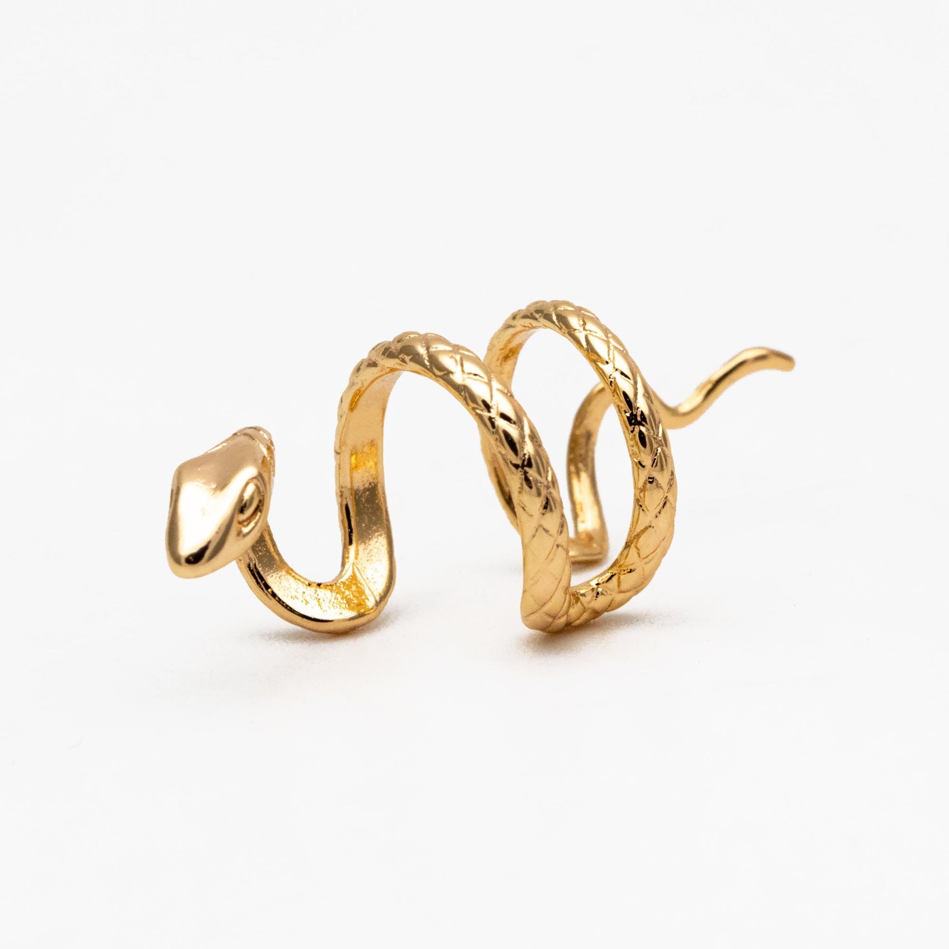 4pcs Gold Snake Ear Cuff, Non Pierced Ear Cuff, Dainty Earcuff Earring, Not mirrored in pairs (GB-4520)