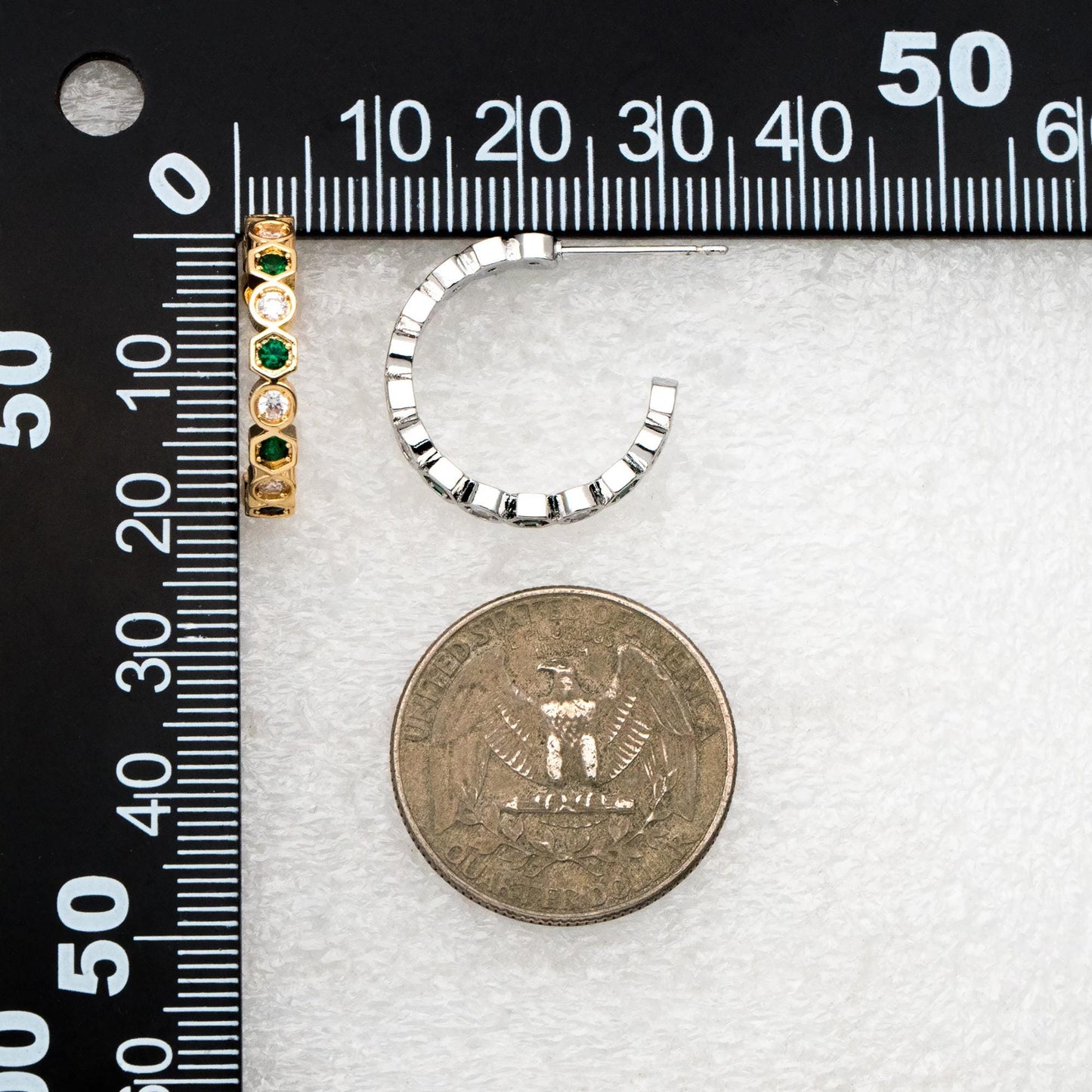 Custom listing, 80 pieces (GB-4511) gold+clear CZ