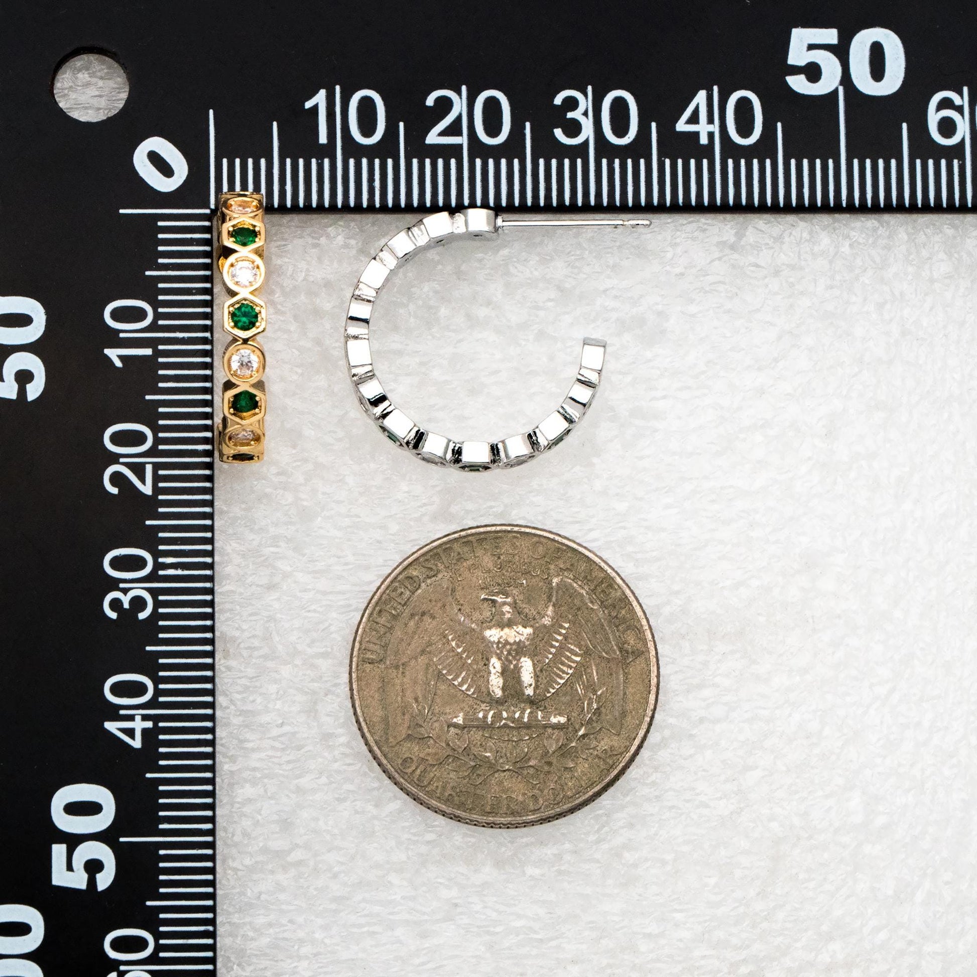 Custom listing, 80 pieces (GB-4511) gold+clear CZ