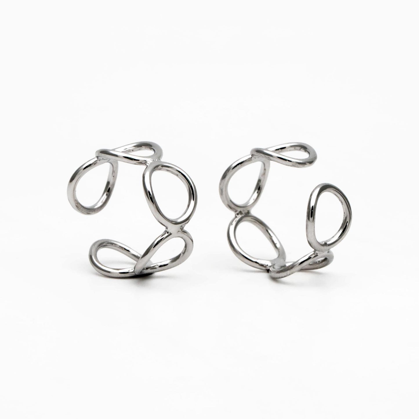 4pcs Gold/ Silver Chain Ring, Statement Ring, Chunky Ring, Dainty Rings, Adjustable Ring, Minimalist Ring (#GB-3615)