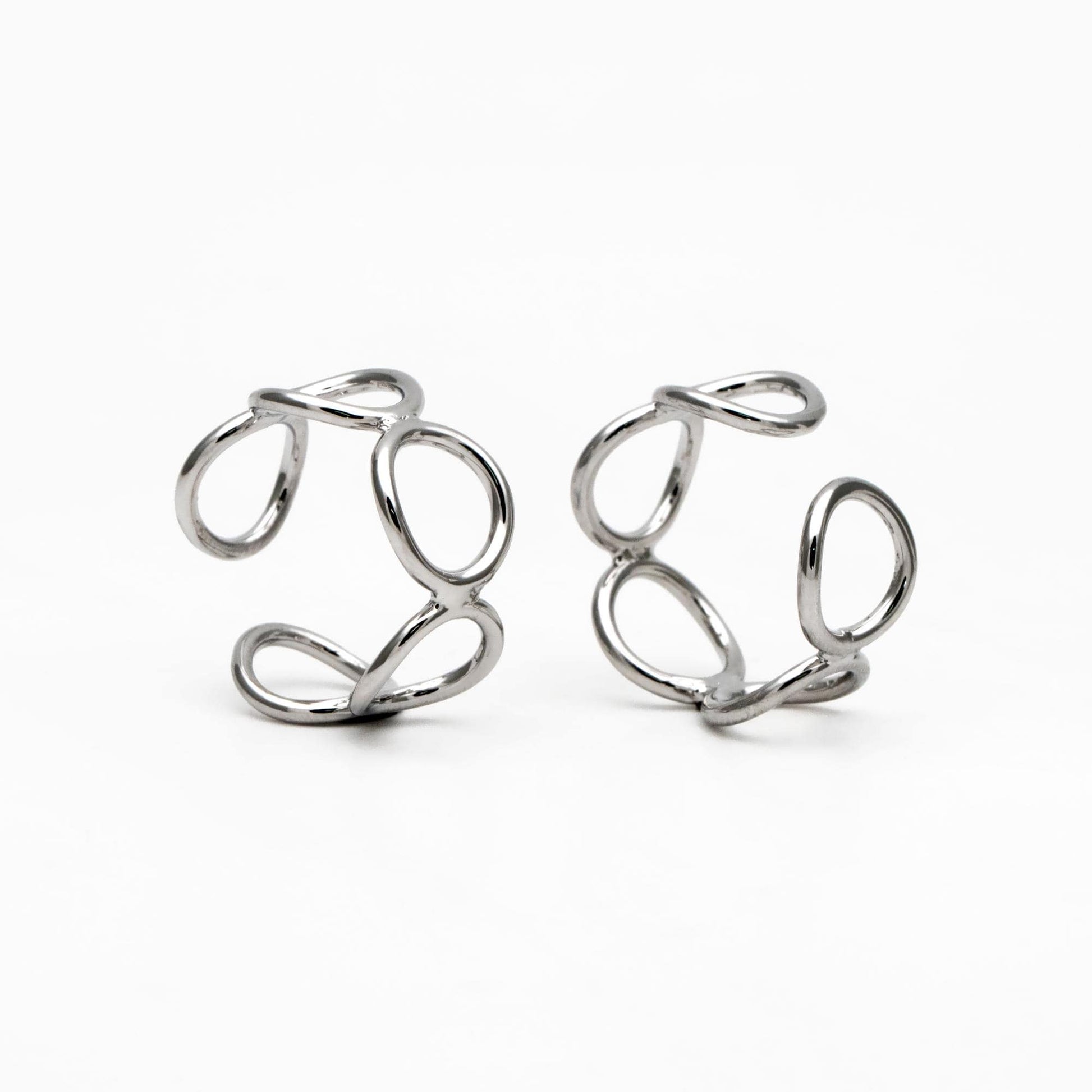 4pcs Gold/ Silver Chain Ring, Statement Ring, Chunky Ring, Dainty Rings, Adjustable Ring, Minimalist Ring (#GB-3615)