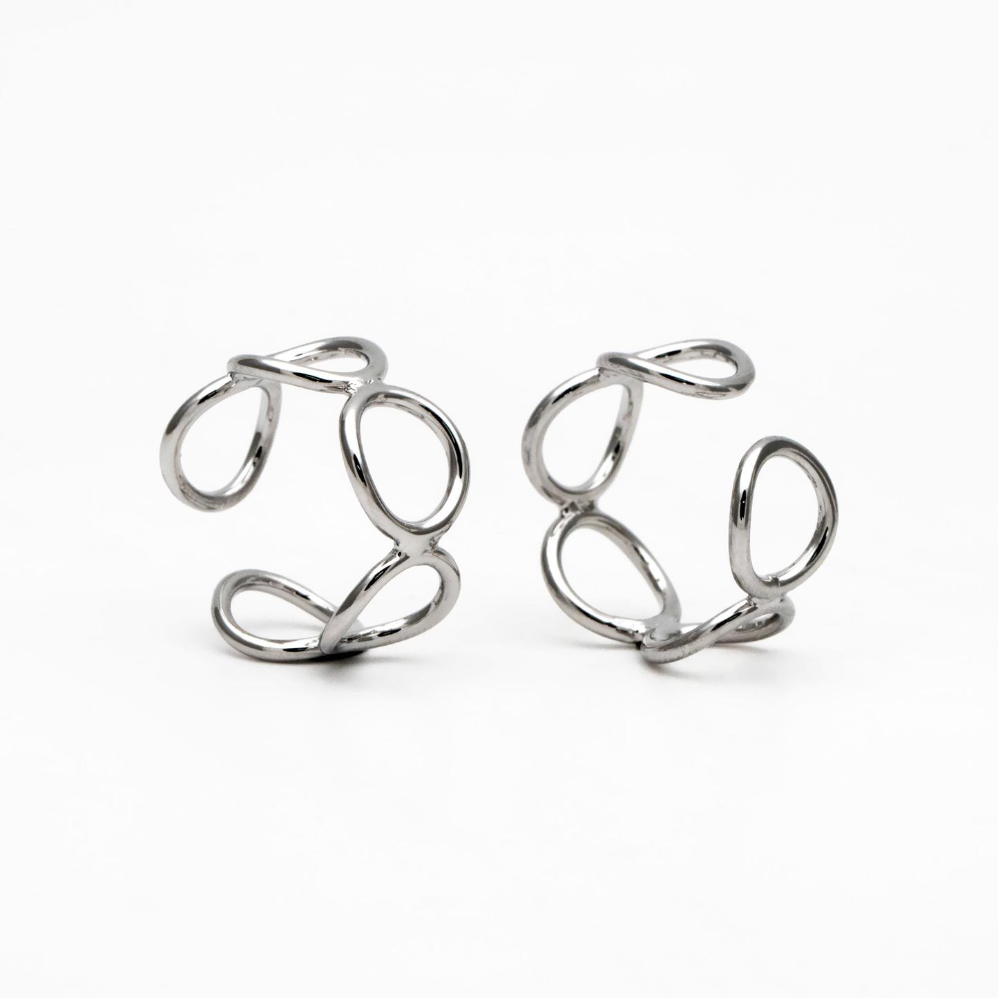 4pcs Gold/ Silver Chain Ring, Statement Ring, Chunky Ring, Dainty Rings, Adjustable Ring, Minimalist Ring (#GB-3615)