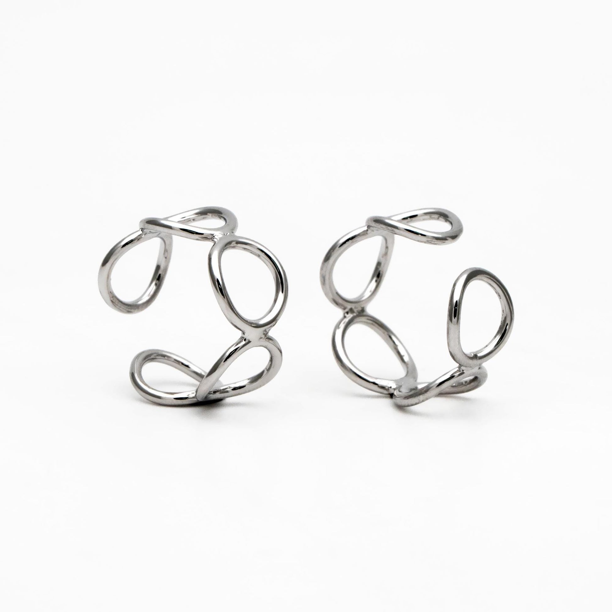 4pcs Gold/ Silver Chain Ring, Statement Ring, Chunky Ring, Dainty Rings, Adjustable Ring, Minimalist Ring (#GB-3615)