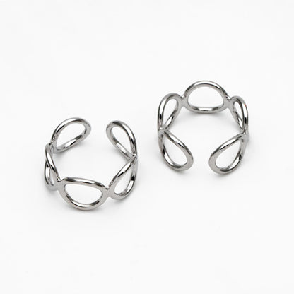 4pcs Gold/ Silver Chain Ring, Statement Ring, Chunky Ring, Dainty Rings, Adjustable Ring, Minimalist Ring (#GB-3615)
